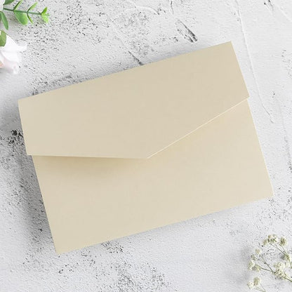 20 PCS Champagne Tri-fold Laser Cut Wedding Invitation Pockets for 5x7 Wedding Cards Bridal Shower Engagement Quinceanera Invitation