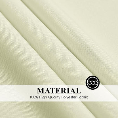 Round Tablecloth 6 Pack 108 Inch Ivory Tablecloths Washable Decorative Linen Polyester Table Clothes Cover for Dining Table Banquets Buffet Parties and Wedding