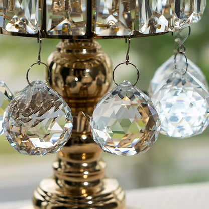 24pcs Clear Crystal Decorative Ball Prism Suncatchers for Windows Hanging Wedding Party DIY Decoration,20mm
