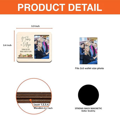 Magnetic Picture Frames - THANK YOU FOR BEING A PART OF OURS - Thank You Gift - Appreciation Decor - Encouragement Gifts for Women, Men - Magnetic Frames for Refrigerator, Locker & More