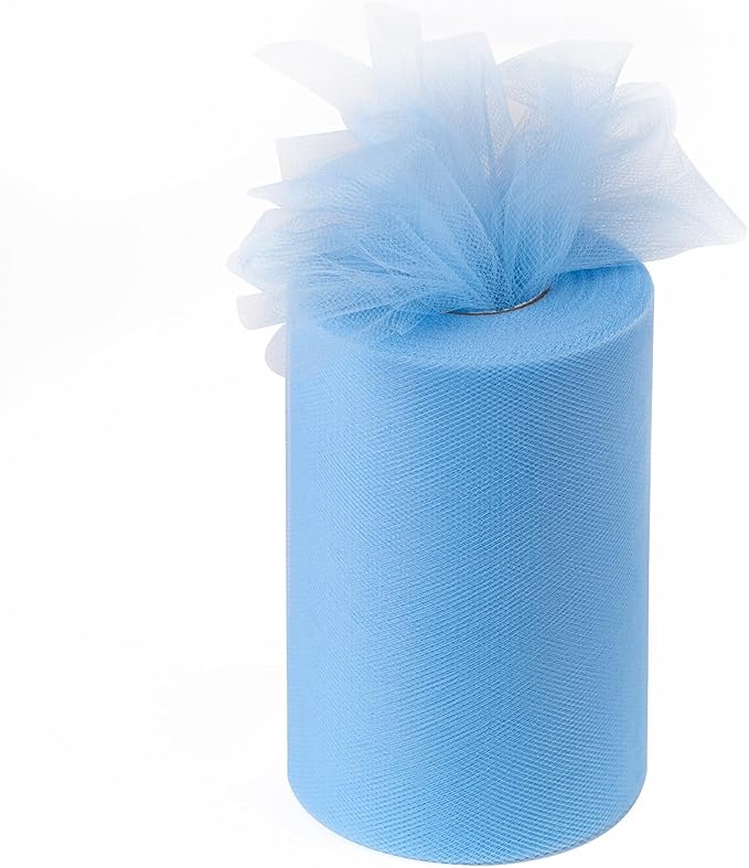 Yellowish Tulle Fabric Rolls 6 Inch by 100 Yards (300 feet) Tulle Roll Spool Fabric for DIY Tutu Skirt Baby Shower Birthday Party Wedding Decorations Christmas Craft Supplies (Yellowish)