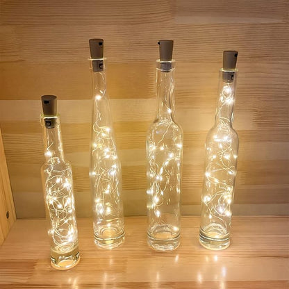 18 Pack Wine Bottle Lights with Cork, 20 LEDs, 6.6 Ft, Fairy Mini String Lights for DIY Jar Halloween, Christmas, Party Decoration, Wedding Listing (18 Pack, Warm White)