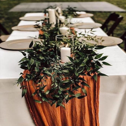 12 Pack Terracotta Cheesecloth Table Runner 20 x 120 inch Gauze 10FT Semi Sheer Boho Fabric Cheese Cloth Table Runner for Wedding Party Birthday Baby Bridal Shower