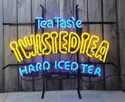 Handmade Real Glass Tea Tasie Twisted Tea Hard Iced Tea Neon Tube Beer 24 X 20 Inches Neon Signs High Definition Jet Graphic Printing Board Restaurant Wall Decor Birthday Party Gifts