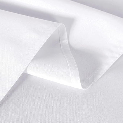 sancua 6 Pack White Tablecloth 60 x 120 Inch, Rectangle Table Cloth for 8 Feet Tables - Stain and Wrinkle Resistant Washable Polyester Table Cover for Dining Tables, Buffet Parties and Camping