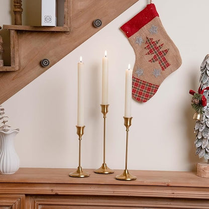 CHILL RECIPE Candlestick Holders Gold Taper Candle Holders, 12 PCS Candle Sticks Holders for Home Decor Table Centerpiece Wedding Housewarming Festival