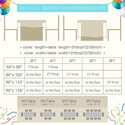 QueenDream Sequin Tablecloth 90x132 Inches Rectangular Silver Table Cloth Glitter Fabric Overlay for Wedding Birthday Bridal Shower Decorations