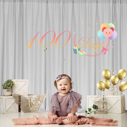 MYSKY HOME Light Grey Backdrop Curtains for Parties, Weddings, Stage - 5ft x 10ft, 2 Panels