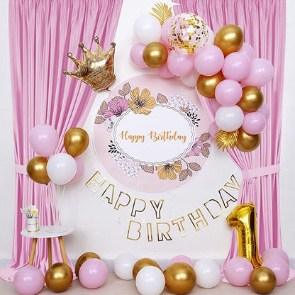 Sugargirl 10x10FT Pink Backdrop Curtains Polyester Photo Backdrop Drapes Curtains 2 Panels with Rod Pockets for Party Birthday Wedding Photography Home Decoration