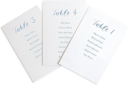 Custom Seating Chart for Wedding Reception Display, Printed Chart Board, Dusty Blue Wedding Card Watercolor, Rustic Decorations for Reception, Reserved Seating Signs