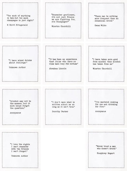 Five Star Funny White Cocktail Napkins, 50 Luxury Cotton Disposable Cocktail Party Napkins with Witty Bar Quotes, 4.5" x 4.5" for Home Bars, Game Nights, Beverages, Birthdays, Weddings & Holidays