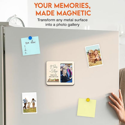 Magnetic Picture Frames - THANK YOU FOR BEING A PART OF OURS - Thank You Gift - Appreciation Decor - Encouragement Gifts for Women, Men - Magnetic Frames for Refrigerator, Locker & More