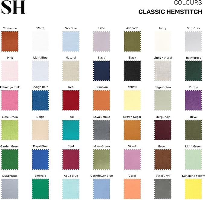 Solino Home Linen Moss Green Hemstitch Table Runner 48 Inches - 100% Pure Linen Small Table Runner 14 x 48 Inch Ideal for Dresser and Coffee Tables - Classic Hemstitch - Fall, Halloween, Thanksgiving
