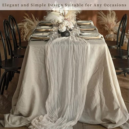 12 Pack Rose Brown Cheesecloth Table Runner 10FT Rustic Gauze Fabric Cheese Cloth Table Runner for Wedding Bridal Baby Shower Table Decor Boho Sheer Birthday Party Table Decorations 20 x 120 Inch Long