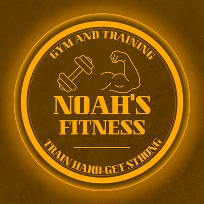 Custom Gym LED Sign – Personalized Color Changing Acrylic Wall Decor for Home Gym, Workout Room, or Man Cave (Gym, 16 INCHES)