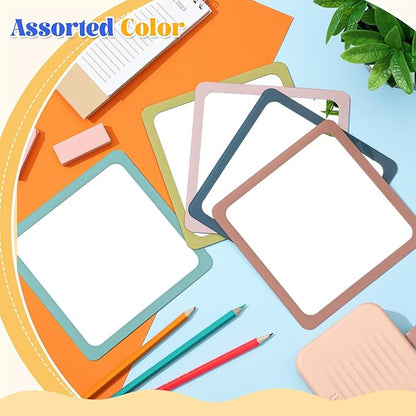 Dandat 10 Pcs Small Mirrors for Kids 6 x 6 Inch Square Shatter Proof Reflector Toddler Glass Plastic Reflector for Classroom DIY Craft Preschool Facial Expression (Gray Colors)