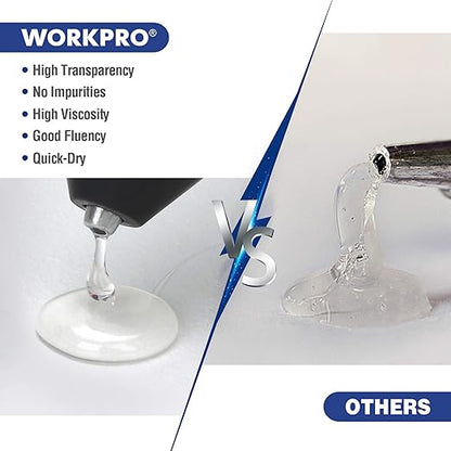 WORKPRO Hot Glue Sticks, Compatible with Most Glue Guns, Multipurpose for DIY Art Craft General Repairs, Home Decoration and Gluing Projects (0.27"x4" 200PCS)
