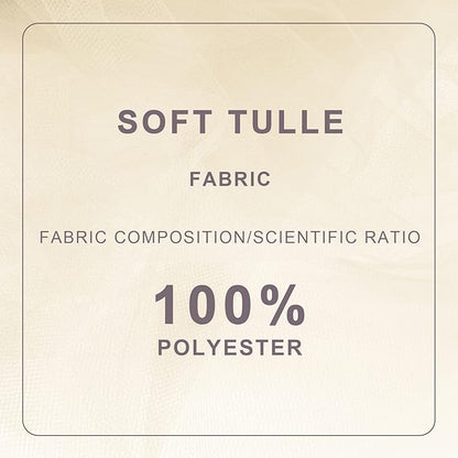 Ivory Tulle Fabric Roll Spool Bolt (54 Inch by 40 Yards) Large Tulle Wedding Party Decoration, Tutu Skirt, Table Runner, Gift Wrapping, Bridal Shower, Soft & Drape (Ivory)