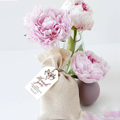 Andaz Press 100-Pack Personalized Thank You for Celebrating with Us Wedding Favor Tags with Bakers Twine Boho Rustic Floral Antlers Custom Cardstock Wedding Gift Tags for Party Favors 2 x 3.75-Inches