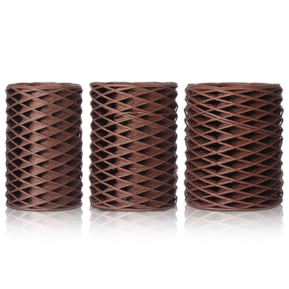 3 Roll 164 Feet Floral Wire Rustic Vine Bind Wire, Three Different Sizes for Flower Bouquets, Wreath Making, Gift Wrapping, and DIY Craft Projects (Dark Brown)