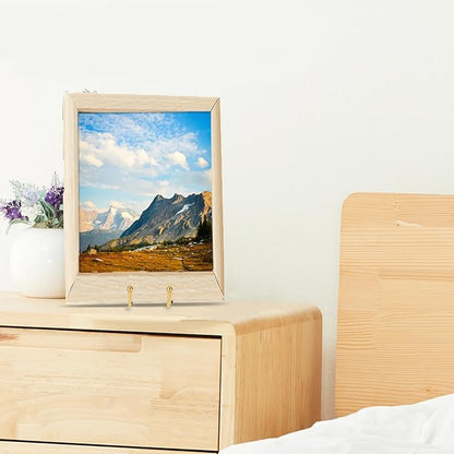 Decolore 8 inch 3 Pack Gold Plate Stands Table Top Easels Plate Holder Display Stands for Picture, Decorative Plate, Book, Photo Easel, Artistic Work