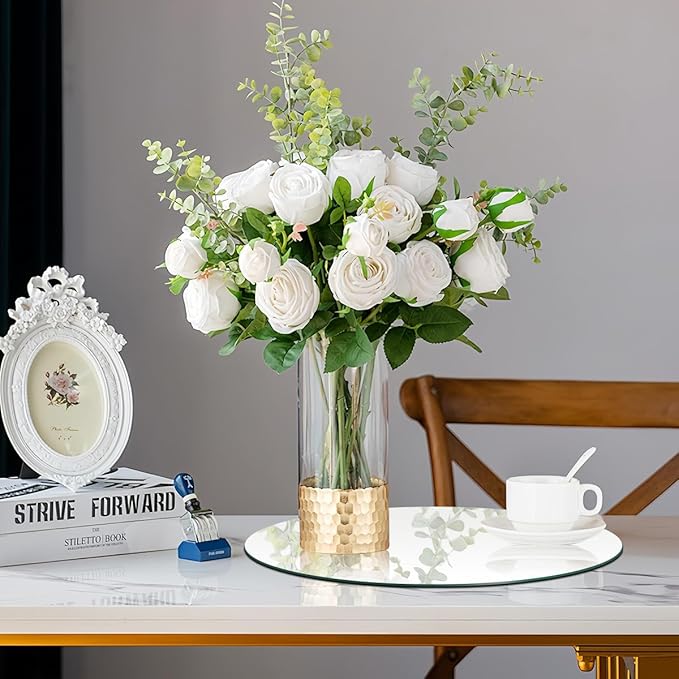 12" 12PCS Round Mirrors for Centerpieces, Circle Mirror Centerpieces for Tables, Acrylic Mirror Tiles for Wall Table Wedding Centerpieces Mirror Plates for Candle Birthday Decorations DIY Craft