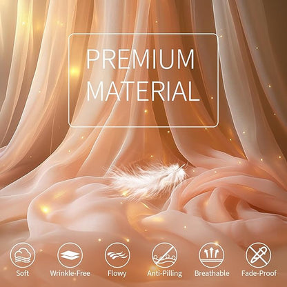Pink Tulle Backdrop Curtain with Lights String - 10x10ft Sheer Backdrop with 300 LEDs for Wedding, Baby Shower, Bridal Shower, Birthday Party Photo Shoot Background and Home Decorations