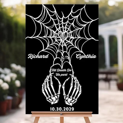 Halloween Wedding Welcome Sign, Gothic Welcome Sign Black Burgundy Wedding Sign, Wedding Sign Halloween Wedding, Gothic Wedding, Wedding Welcome Signs For Ceremony, Wedding Sign