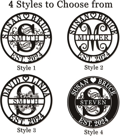 Personalized Wedding Anniversary Sign Gifts, Custom 50th 40th 65th 60th 25th 70th Anniversary Metal Sign, Wedding Gifts for Couples, Custom Name Sign, House Warming Gifts New Home