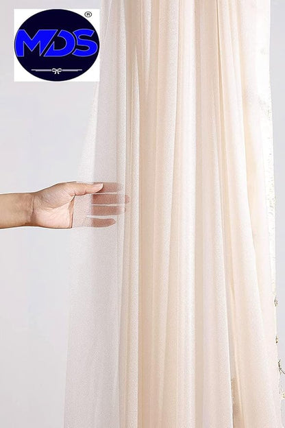 MDS Halloween Chiffon Draping Fabric - 2 Panel, 30" Wide x 20ft Long - Sheer Spooky Arbor & Canopy Drapery for Haunted House Backdrops, Party Ceilings, DIY Costumes & Themed Events - Nude