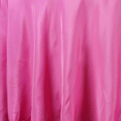 Efavormart Round Tablecloth, 90 Inch Stain & Wrinkle Resistant Washable Table Cloth, Decorative Polyester Fabric Table Cover for Banquet, Wedding, Dining- Fushia