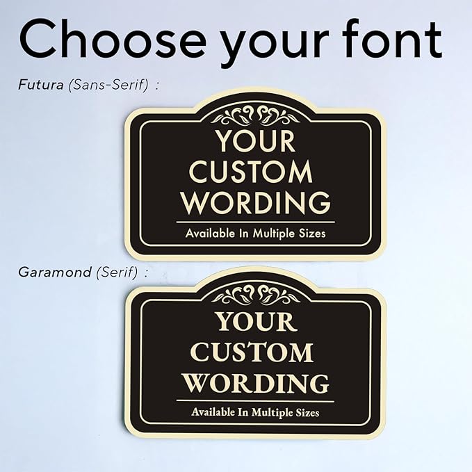 Custom Decorative Outdoor Metal Sign - Personalized Aluminum Driveway Sign, Waterproof, Made in USA - Design 1 Black Charcoal 30x24 In