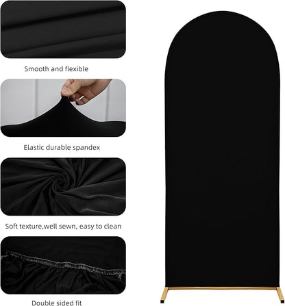 Wedding Arch Cover 5FT Arch Backdrop Cover Spandex Fitted Arch Cover for Round Top Chiara Backdrop Stand Covers for Wedding Birthday Party Baby Shower Banquet Ceremony Decoration