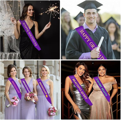 Blank Sash 16 PCS Sashes DIY Satin Sash Chair Sashes Scout Sash President Sash Senior Sash Scout Sash Wedding Party Sash
