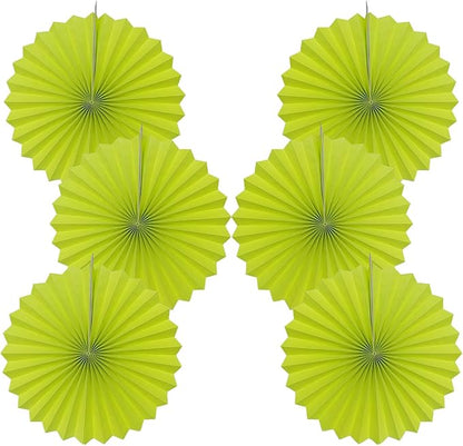 Green Graduation Party Decor,Tropical Party Decorations,Emerald Green Party Decorations,Hawaiian Themed Party Decorations,16in Hanging Paper Fans 30 Color DIY Set (Clear Green)