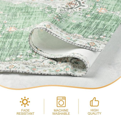 Snycler Table Runner Boho Table Runners Vintage Elegant Farmhouse Table Center Linen Decor for Home Dining Party Entrance (13x48 Inch) Light Green