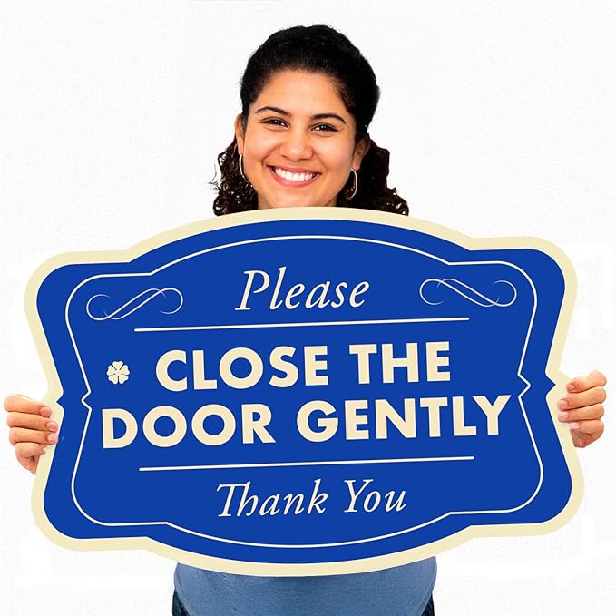Custom Decorative Outdoor Metal Signs, Personalized Aluminum Signs, Customized Driveway Signs, Waterproof Signs Made In USA, Design 3 Blue Steel 14x10 In