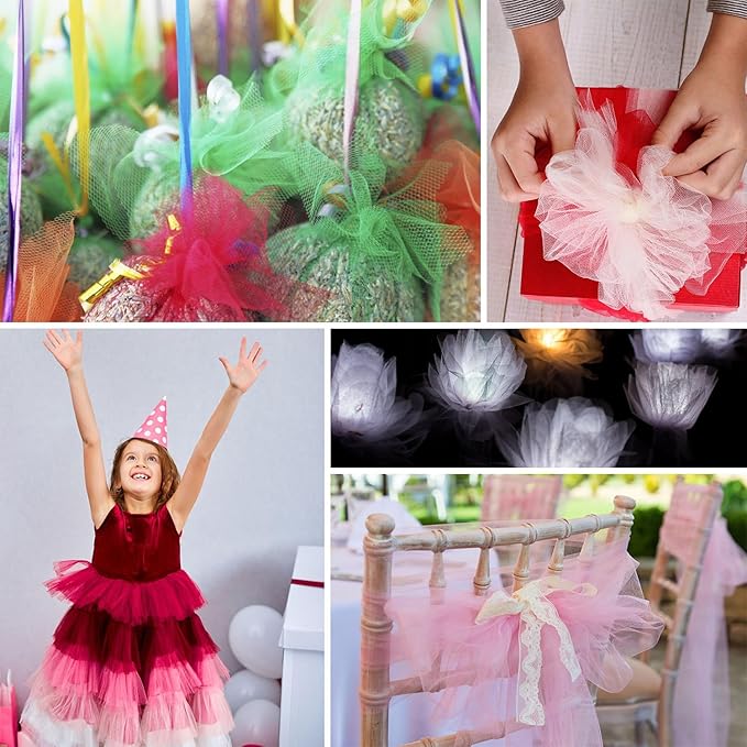 54" by 20 Yards Green Tulle Fabric Rolls - Tutu Spool Bolt for DIY Wedding, Christmas Decoration, Baby Shower, Tutu Skirt, Gift Wrapping - Large Matte Tulle, Roll Packaging (Emerald Green)