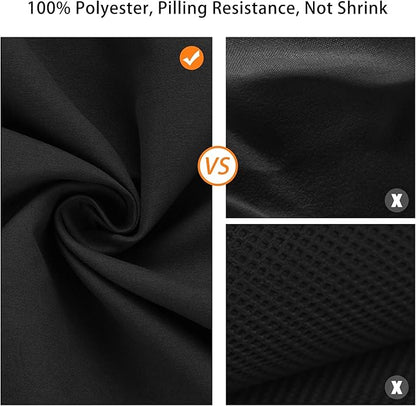 7X10 FT Black Backdrop, 100% Polyester Photography Background Curtain Screen, Foldable Washable Black Screen for Professional Photoshoot Portraits Party Video Studio