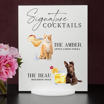Pet Signature Drink Wedding Signs
