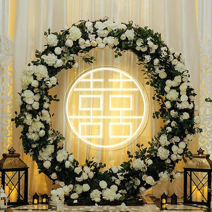 Chinese Wedding Neon Sign | Custom LED Neon Wedding Party Decor | Double Happiness Neon Sign | Engagement Party Neon | Home and Bedroom Decor