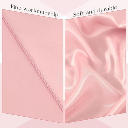 10 Packs Satin Tablecloth 57 x 108 Inch Rose Gold Rectangular Table Cloth Silk Tablecloth Smooth Fabric Overlay Satin Table Cover Decoration for Wedding Party Banquet Events