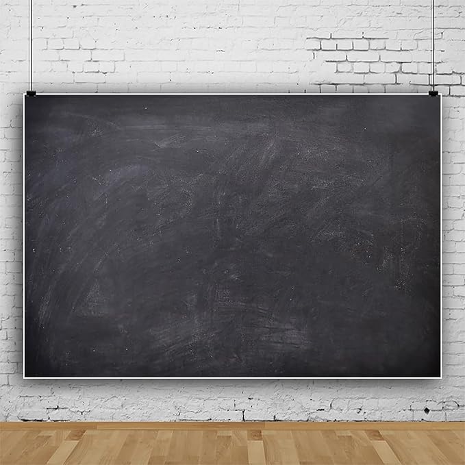 Renaiss 10x7ft Blank Blackboard Backdrop for Photoshoot Man Woman Portrait DIY Chalkboard Photography Background Back To School Banner School Season Photo Booth Props Wedding Teachers` Day Party Decor
