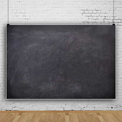 Renaiss 9x6ft Blank Blackboard Backdrop for Photoshoot Man Woman Portrait DIY Chalkboard Photography Background Back to School Banner School Season Photo Booth Props Wedding Teachers` Day Party Decor