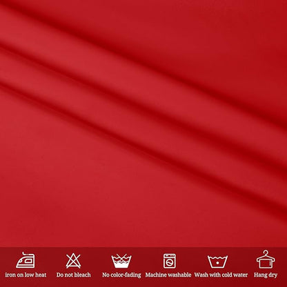 10 Pack Round Tablecloths - 120 Inch Red Polyester Cover for Round Tables, Stain and Wrinkle Resistant Washable Fabric Cloth for Wedding Banquet Parties