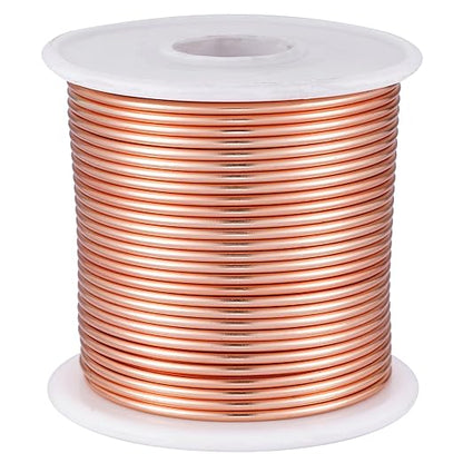 12 Gauge Copper Aluminum Craft Wire (105FT) - Anodized for Jewelry Making, Beading Floral, Plant Gardening, Sculpting & Modeling Craft Wire (Copper Tone #4, 2mm)