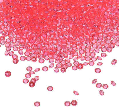 PATIKIL 10000 Pcs Wedding Table Scatter Confetti Crystals 4.5mm Acrylic Diamonds Vase Fillers Gems for Table Centerpiece Decorations Party Vase Beads, Dark Pink