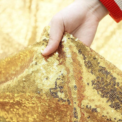 Gold Sequin Backdrop,5FT x 7FT Sequin Photography Backdrop Curtain for Party Decoration
