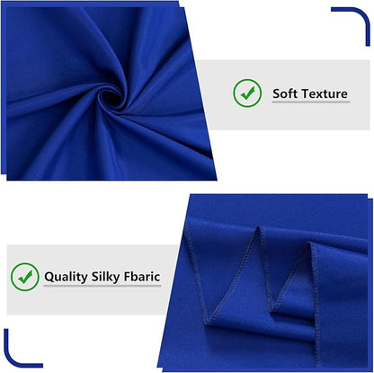10ft x 10ft Royal Blue Backdrop Curtains for Party Stage Wedding Ceremony Light Filtering Curtains Photography Backdrop for Baby Showers Rod Pocket Home Sliding Door Decoration, 5ft x 10ft, 2 Panels