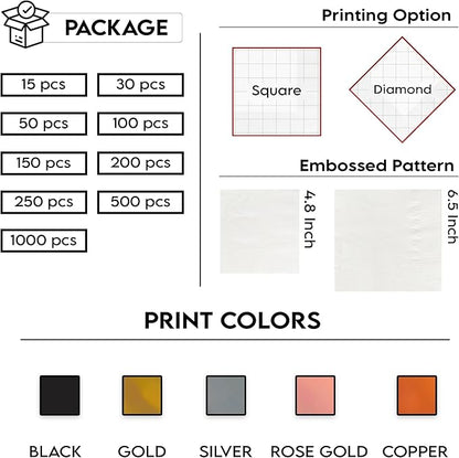 Luxury Personalized Pet Wedding Cocktail Napkins, Personalized Photo Napkins for Dog Wedding, Custom Dog Napkins, Engagement Party